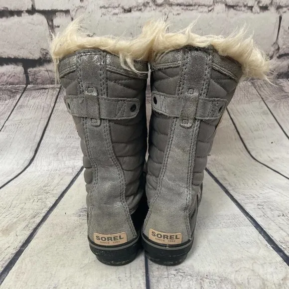 Sorel Boots Size US 4 EUR 35 Tofino II Insulated Waterproof Snow Gray‎ Black