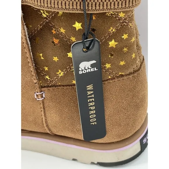 Sorel Boots Winter Women's Size 6 Brown Tan Stars Waterproof Brand New
