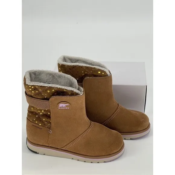 Sorel Boots Winter Women's Size 6 Brown Tan Stars Waterproof Brand New