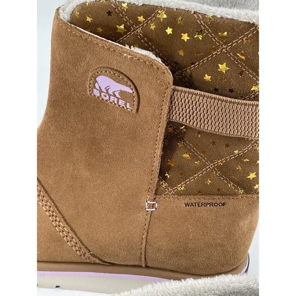 Sorel Boots Winter Women's Size 6 Brown Tan Stars Waterproof Brand New