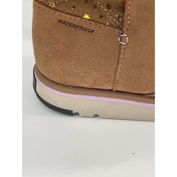 Sorel Boots Winter Women's Size 6 Brown Tan Stars Waterproof Brand New