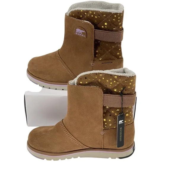Sorel Boots Winter Women's Size 6 Brown Tan Stars Waterproof Brand New