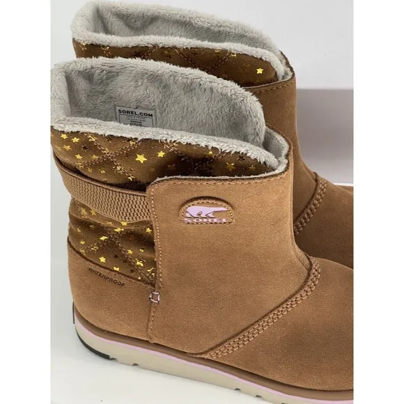 Sorel Boots Winter Women's Size 6 Brown Tan Stars Waterproof Brand New