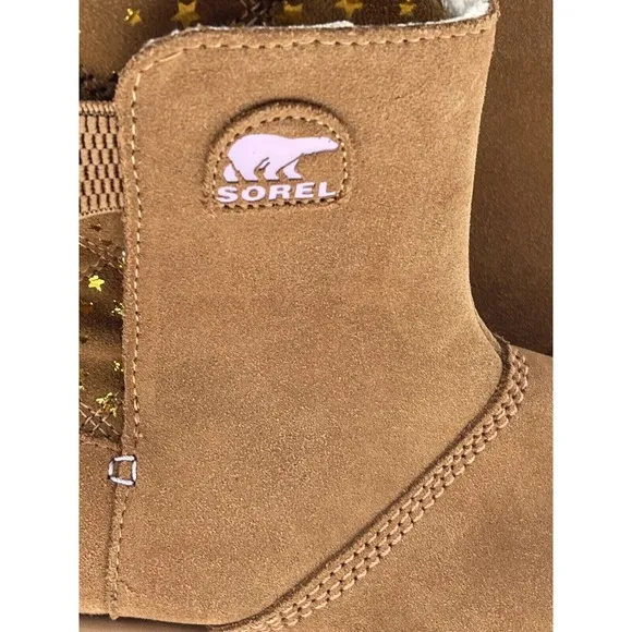 Sorel Boots Winter Women's Size 6 Brown Tan Stars Waterproof Brand New