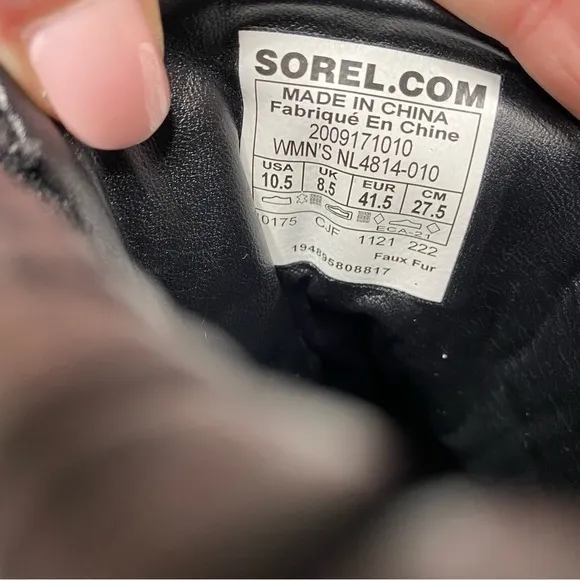 Sorel Brex Cozy Lace Up Heeled Boot 10 1/2