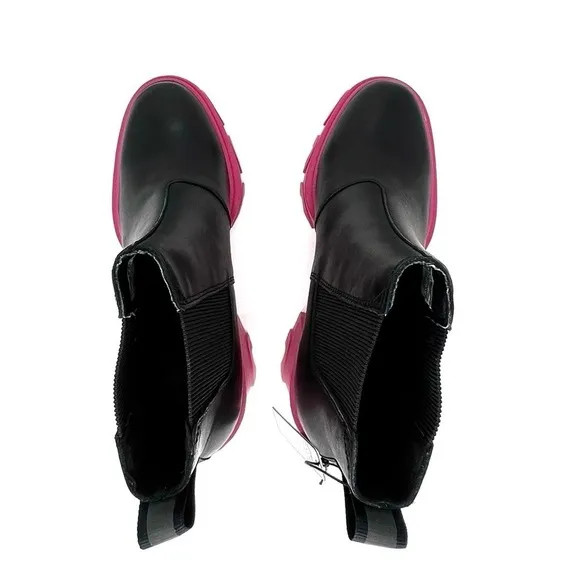 Sorel Brex Waterproof Chelsea Ankle Boots Size 6 Platform Black Pink New NWT