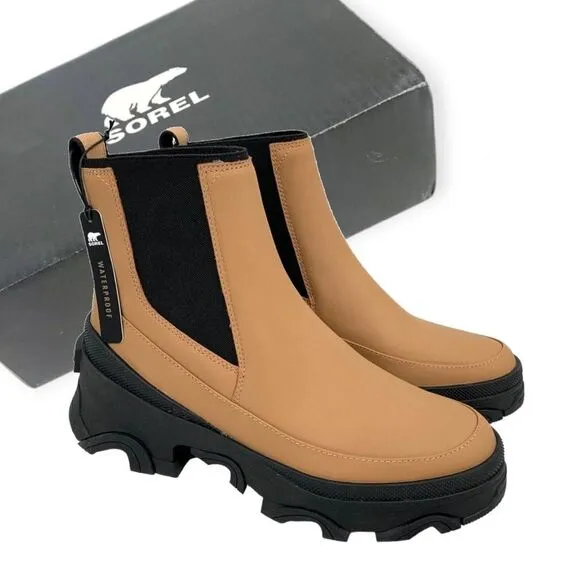 SOREL Brex Women's Waterproof Leather Chelsea Boot Tawny Buff Size 11 NEW