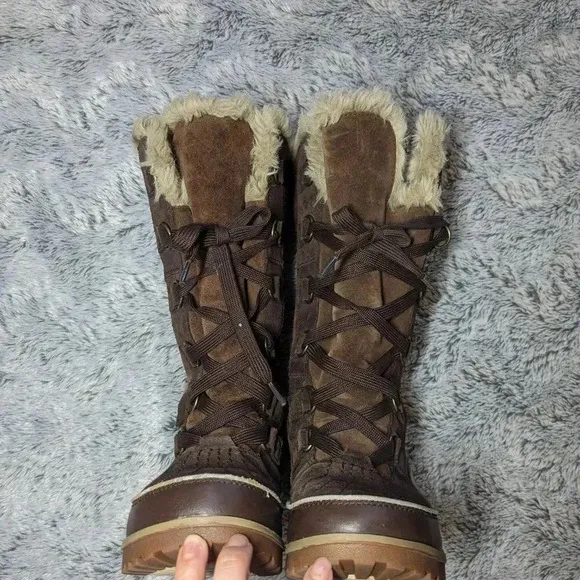 Sorel Brown Boots Tivoli High Snow Winter II Waterproof Size 7