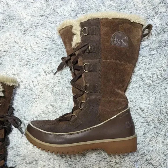 Sorel Brown Boots Tivoli High Snow Winter II Waterproof Size 7