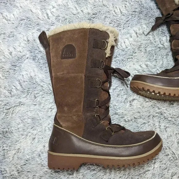 Sorel Brown Boots Tivoli High Snow Winter II Waterproof Size 7