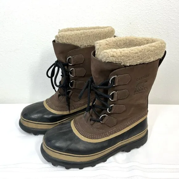 Sorel Caribou Boots Mens Size 9 Waterproof with Liner