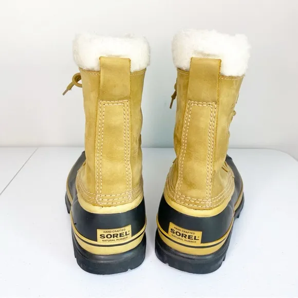 Sorel Caribou ll Beige Mid Calf Waterproof Snow Boot Size 8