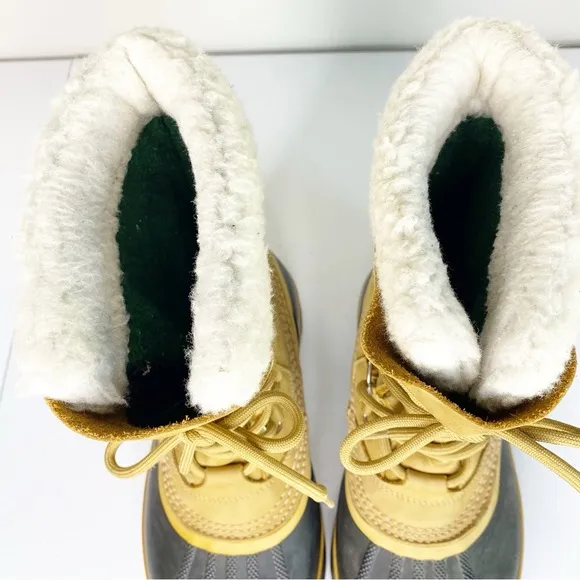 Sorel Caribou ll Beige Mid Calf Waterproof Snow Boot Size 8