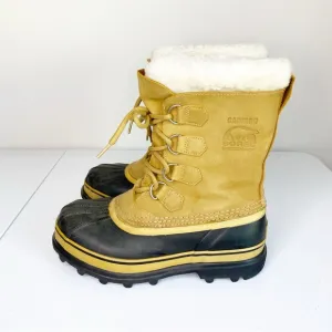 Sorel Caribou ll Beige Mid Calf Waterproof Snow Boot Size 8