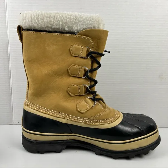Sorel Caribou Winter Snow Boots Leather Waterproof Insulated NM1000-281 Men's 11