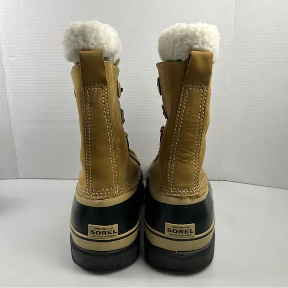 Sorel Caribou Winter Snow Boots Leather Waterproof Insulated NM1000-281 Men's 11