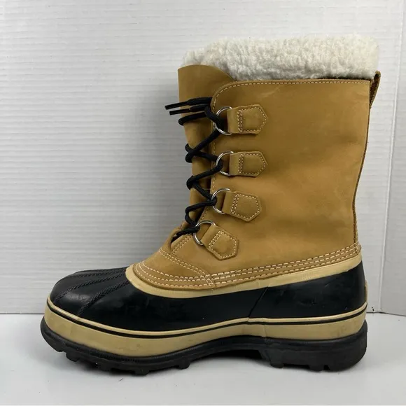 Sorel Caribou Winter Snow Boots Leather Waterproof Insulated NM1000-281 Men's 11