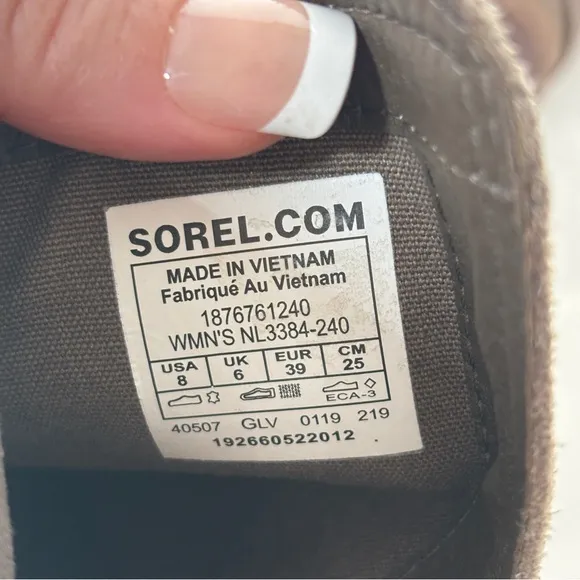 Sorel Cate Cutout Beige Suede Bootie Size 8