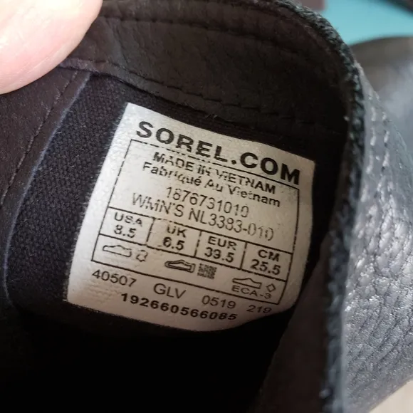 Sorel Cate Cutout Boots Black Leather Suede Waterproof Bootie 8.5