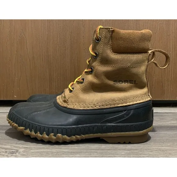 Sorel Cheyanne Men's 9 Waterproof Leather Rubber Insulated Lace Up Duck Boots