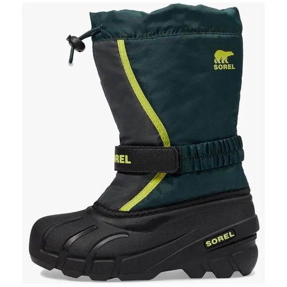 Sorel Children's Flurry‎ Snow Boot in Spruce/Grill, Size 8 NIB