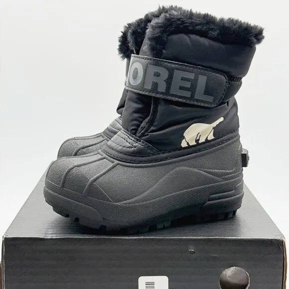 SOREL Childrens Snow Commander Boots Size Baby 9‎ Baby Black NEW IN BOX