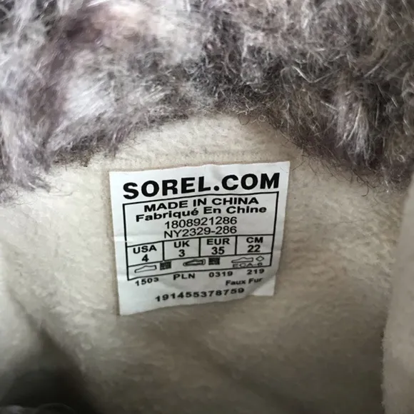 Sorel Childrens Whitney Suede Leather Boots size 4