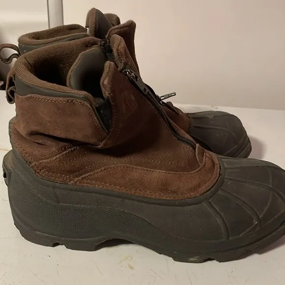 Sorel Coldpac Zip Up Brown Boots Size 10