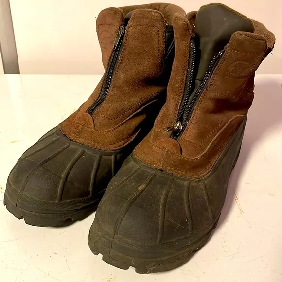 Sorel Coldpac Zip Up Brown Boots Size 10