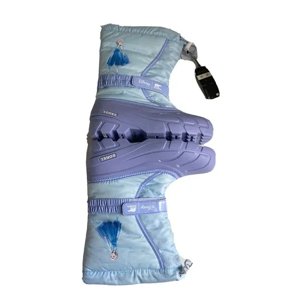 Sorel Disney Frozen II Elsa Big Girls/women Size 6 Purple Insulated Winter Boots