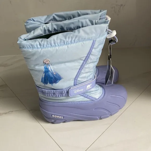 Sorel Disney Frozen II Elsa Big Girls/women Size 6 Purple Insulated Winter Boots