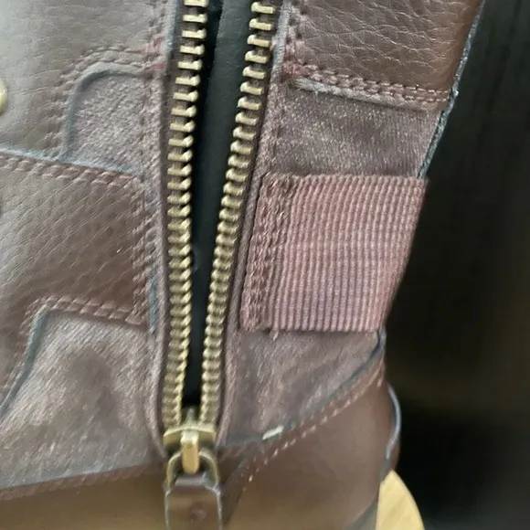 Sorel Emelie Conquest Brown Waterproof Combat Boots Size: Youth 5/ Women’s 7
