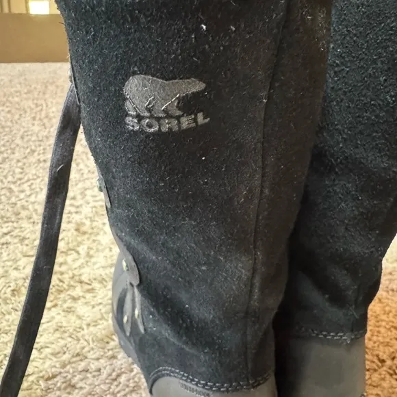Sorel Emelie Lace Boots, Black, 7.5
