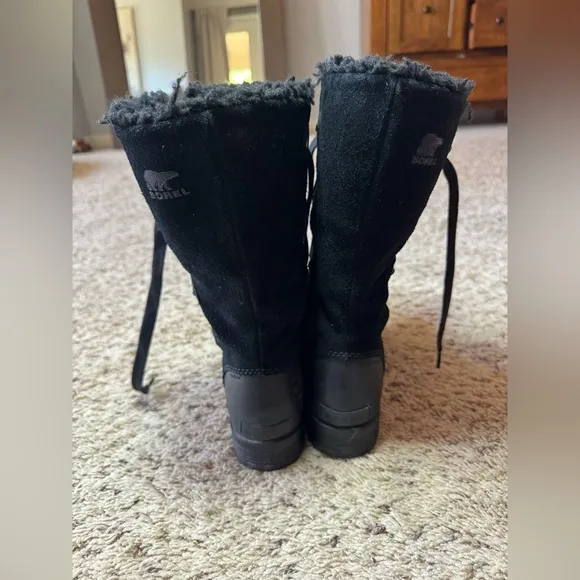 Sorel Emelie Lace Boots, Black, 7.5