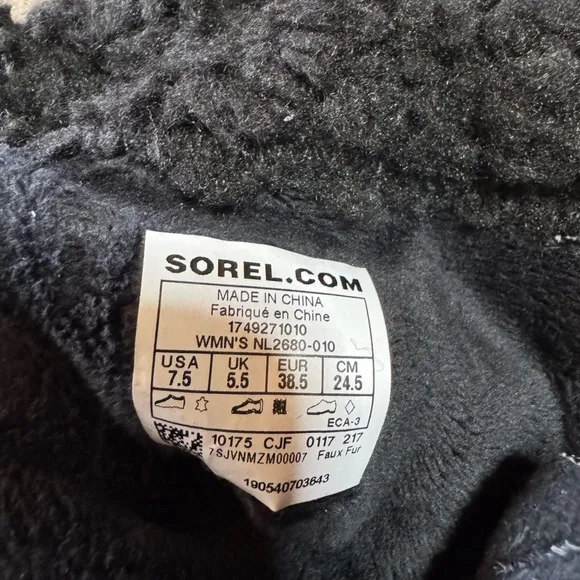 Sorel Emelie Lace Boots, Black, 7.5
