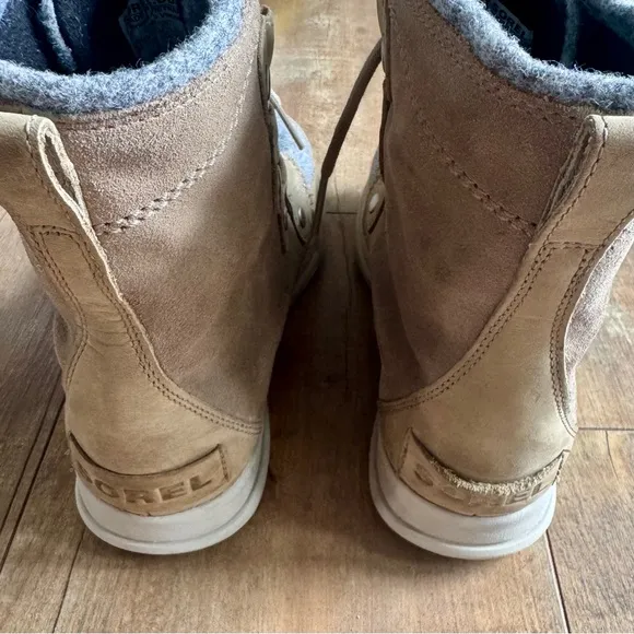 Sorel Explorer Joan Khaki Waterproof Light Rain/Snow Mid-Calf Boots Size 7