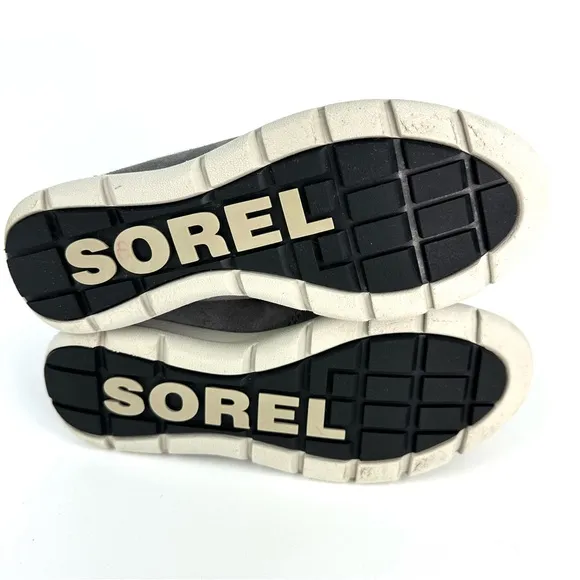 Sorel Explorer Joan Waterproof Suede Lace-Up Boots Grey Size 8