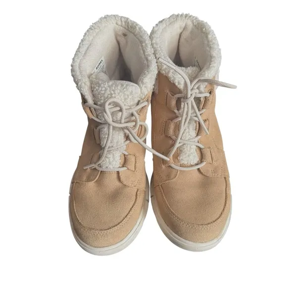 Sorel Explorer Next Carnival Waterproof Boots Women 7 Tan Outdoor Hiking Lace Up