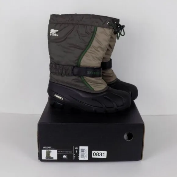 Sorel Flurry Boots Youth Size 5 Alpine Tundra Insulated Unisex