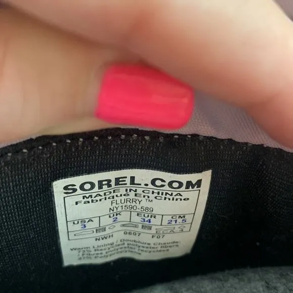 Sorel Flurry Pop Pink/Black Snow Boots
