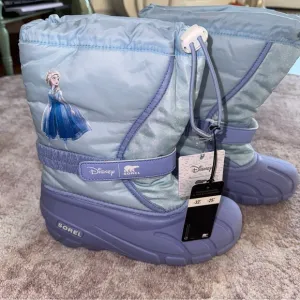 SOREL Girls 5 Disney Frozen 2 Elsa Lined Snow Winter Boots NEW