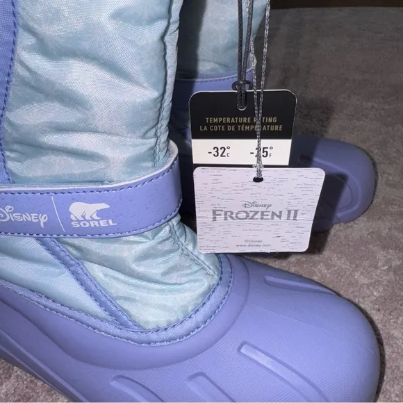 SOREL Girls 5 Disney Frozen 2 Elsa Lined Snow Winter Boots NEW