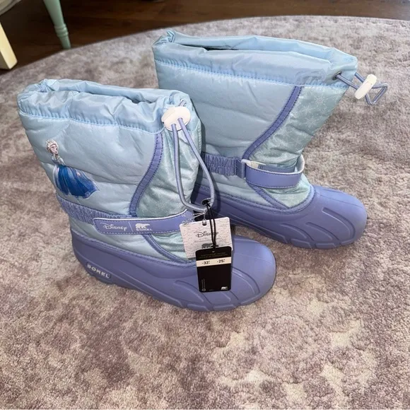 SOREL Girls 6 Disney Frozen 2 Elsa Lined Snow Winter Boots NEW