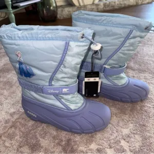 SOREL Girls 6 Disney Frozen 2 Elsa Lined Snow Winter Boots NEW