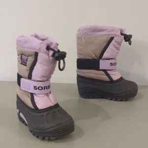 Sorel Girls Flurry Snow Boots Lilac Gray size 7