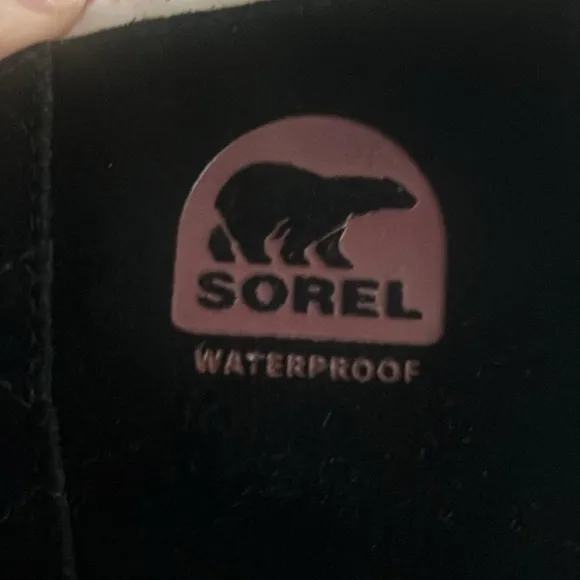 Sorel Glacy Black Suede Waterproof Fleece Lined Pull On Snow Winter Boots