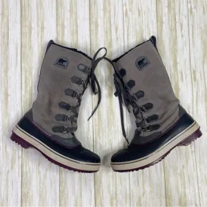 Sorel Gray &amp; Purple Tivoli High Snow Boots