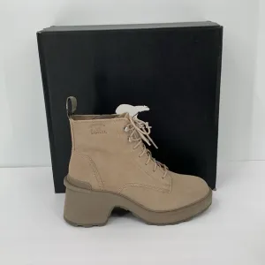Sorel Hi-line lug boots suede leather waterproof chunky platform Taupe new 10