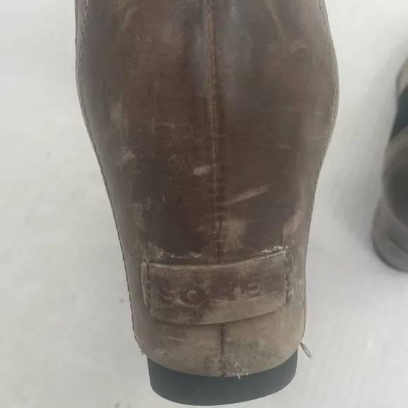 SOREL I Boots Wedge Lea Waterproof Size 9 Tan Black