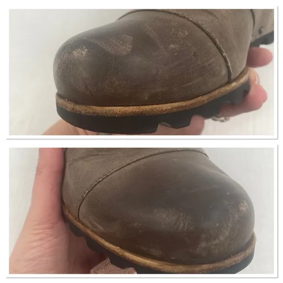 SOREL I Boots Wedge Lea Waterproof Size 9 Tan Black
